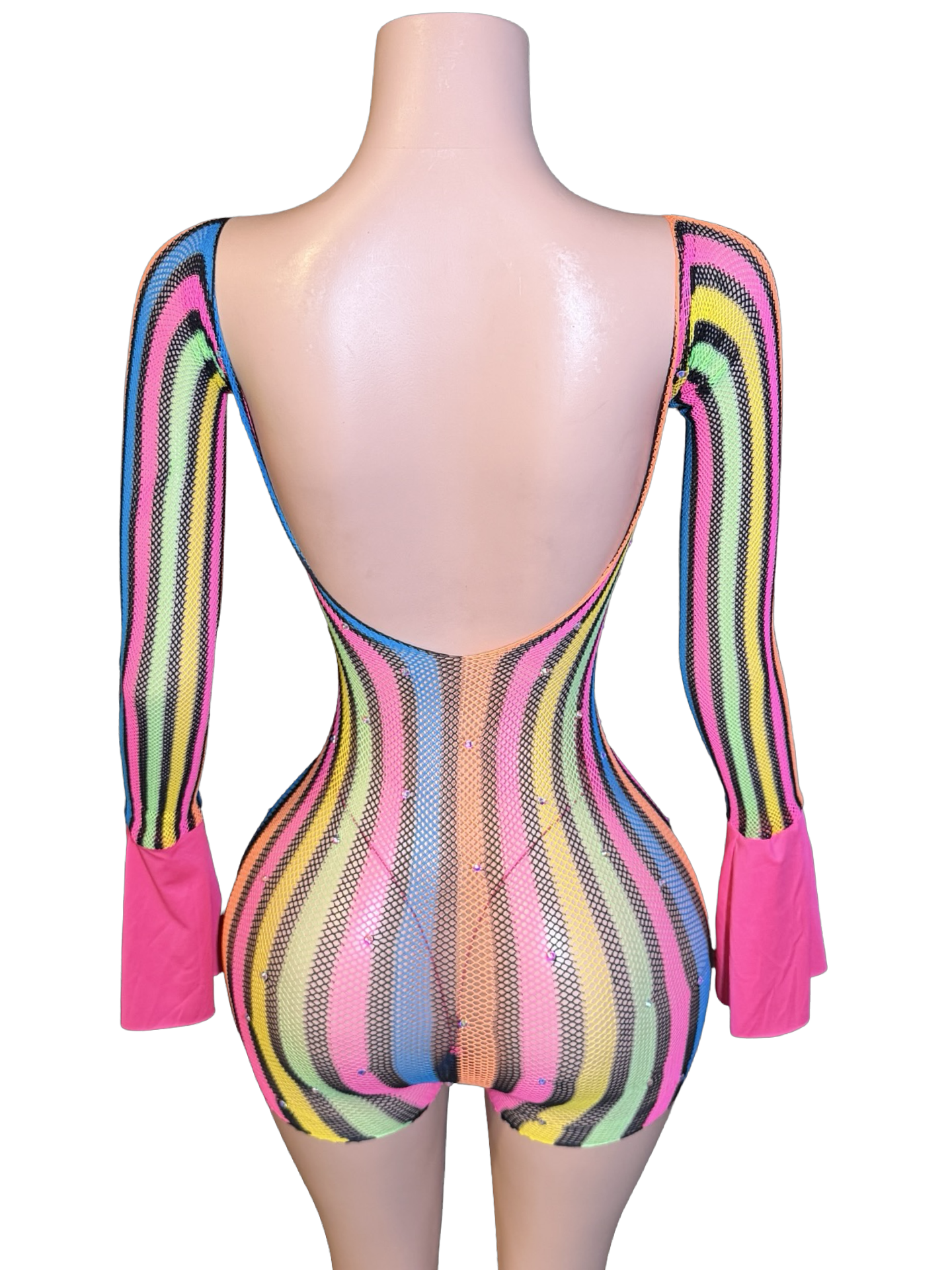 Neon Waves Romper