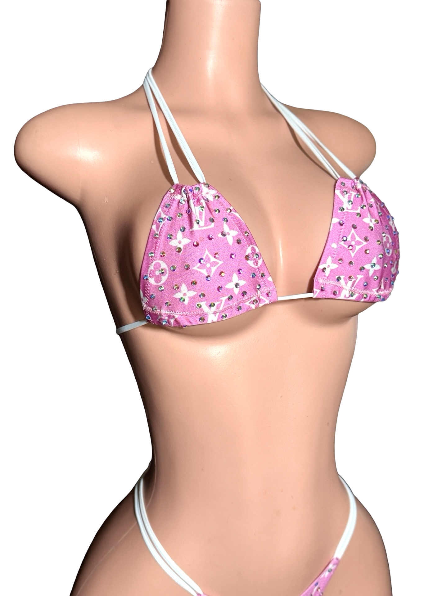 Pink LV Bikini - Thick String