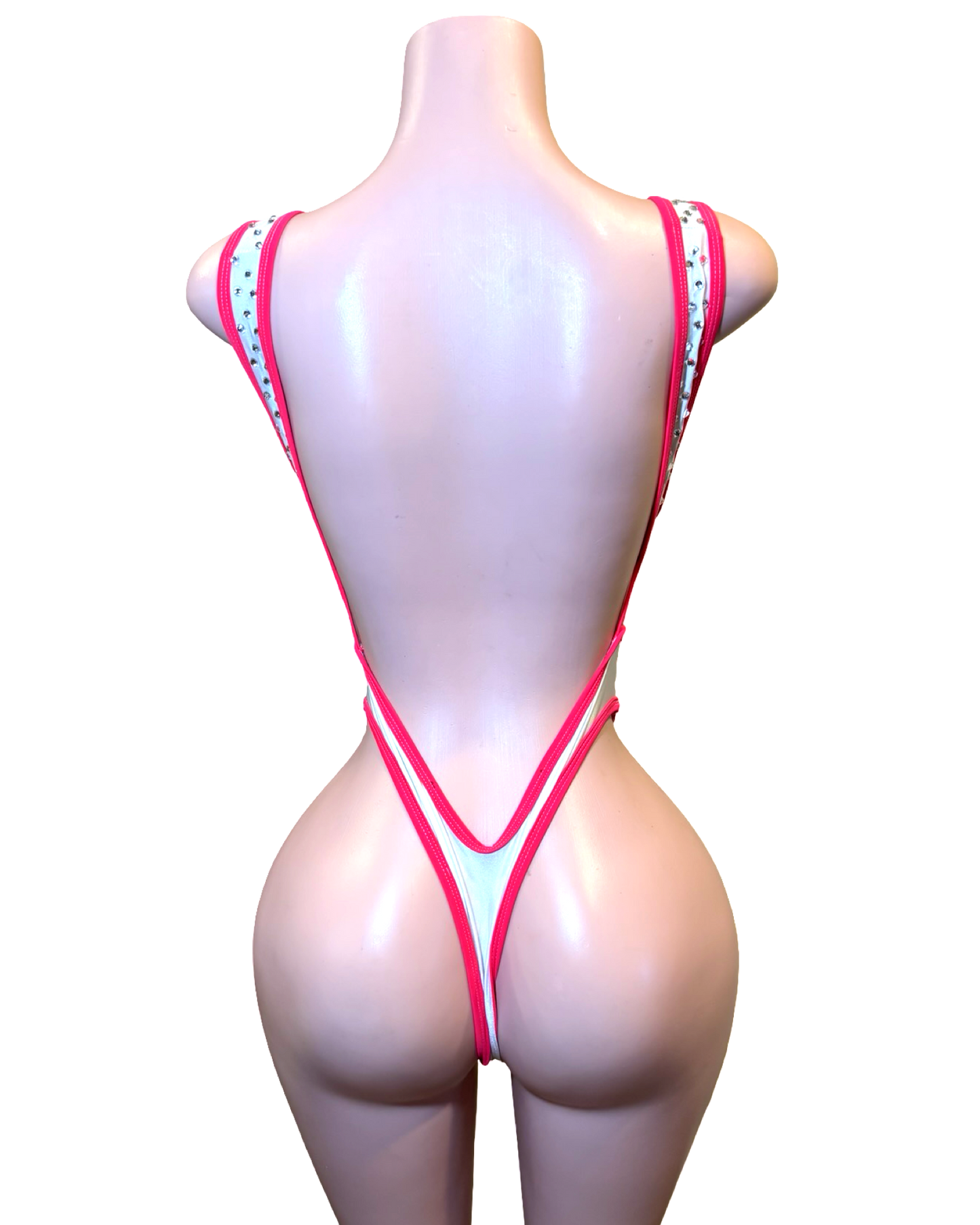 Rhinestone Cutout Bodysuit