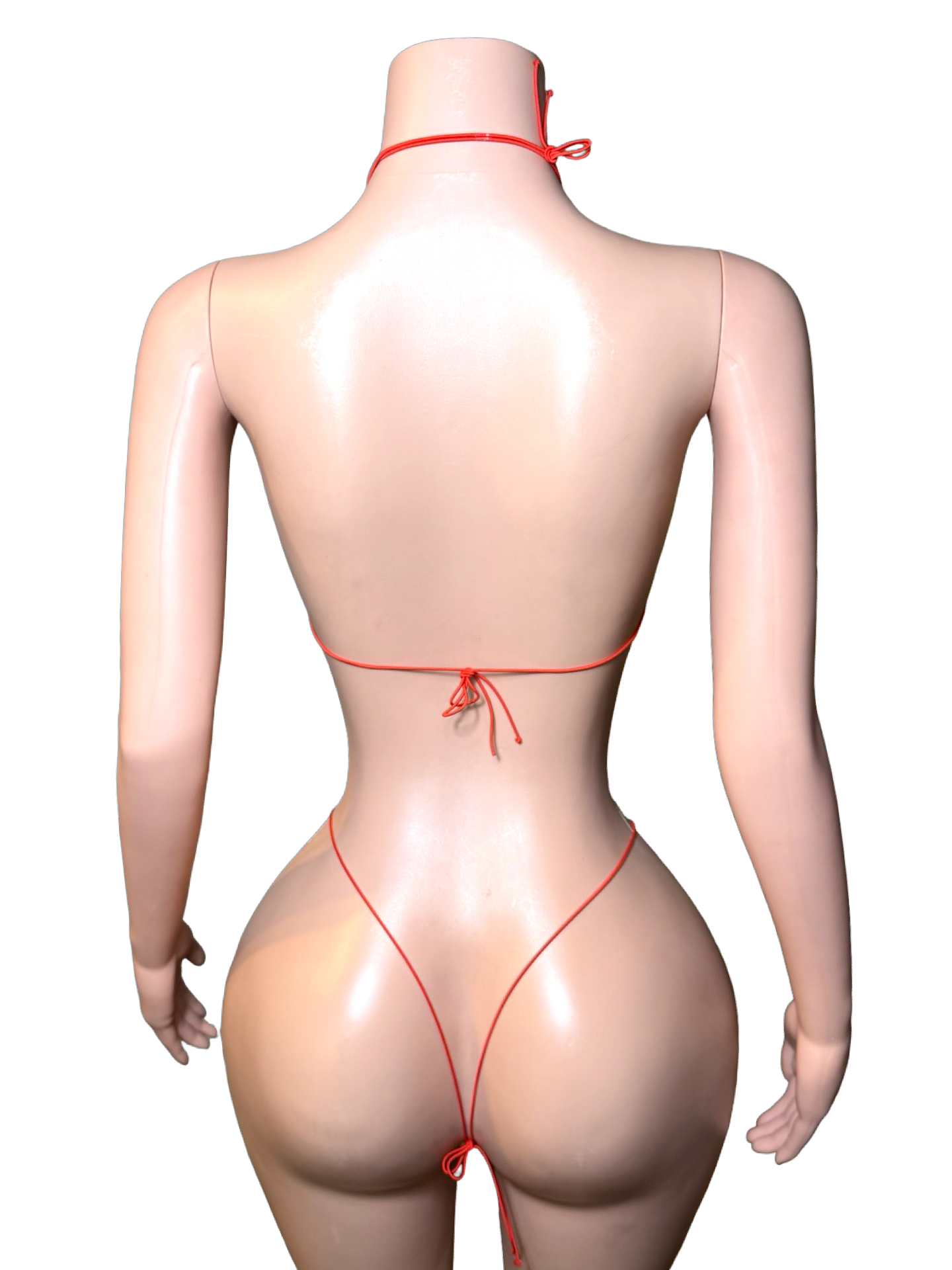 Red Leather Micro Bikini