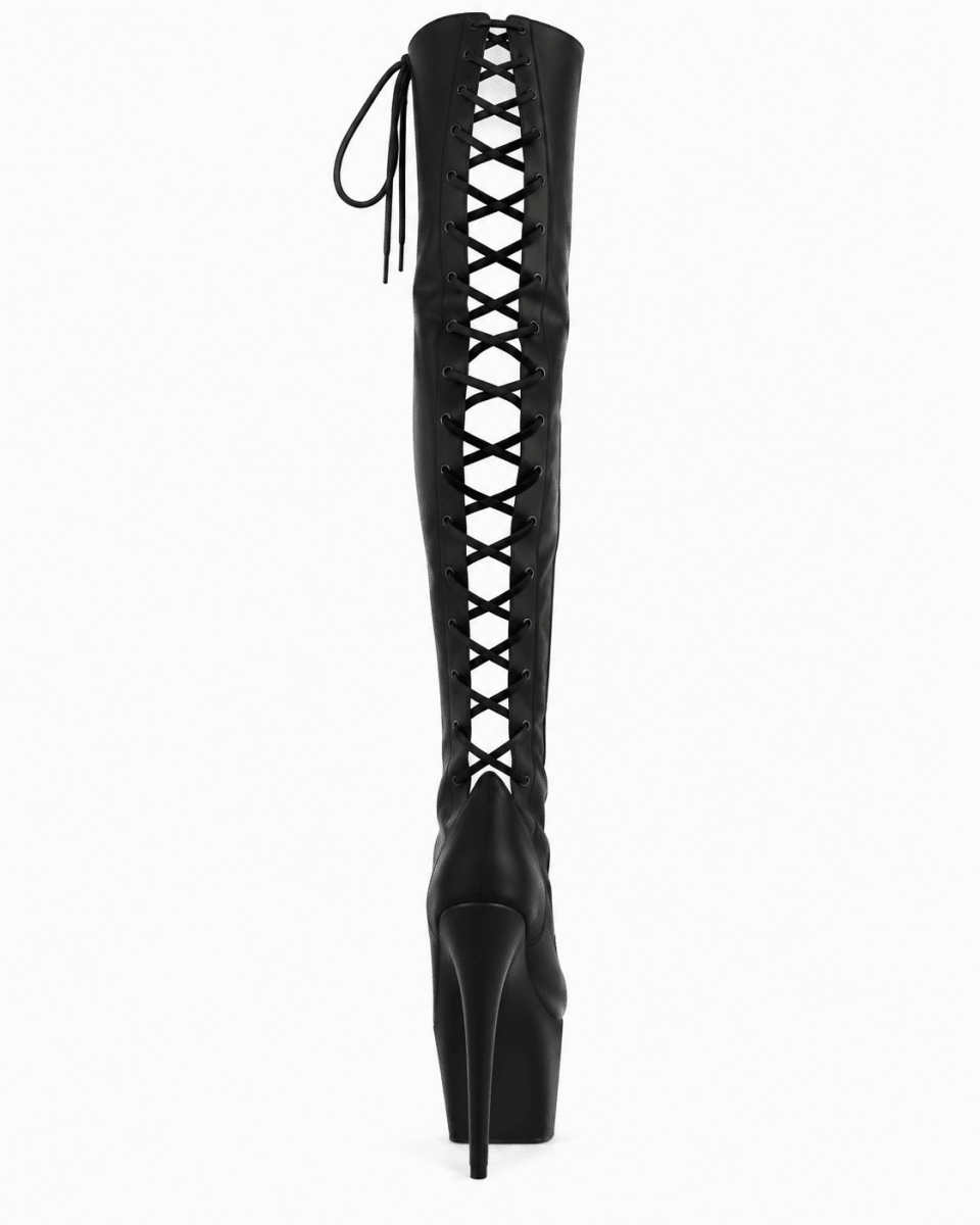 Matte Thigh High Black Boots - That Plug Lady