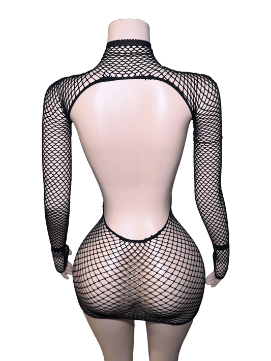 Mesh Muse Dress - Black - That Plug Lady