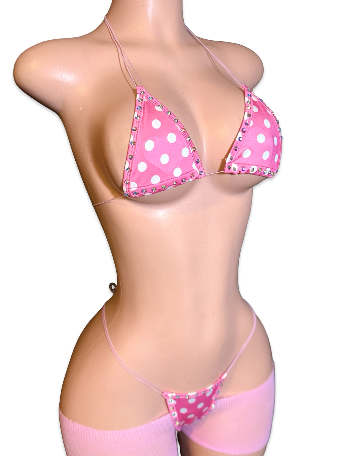 Pink Polka Dot Bikini Set