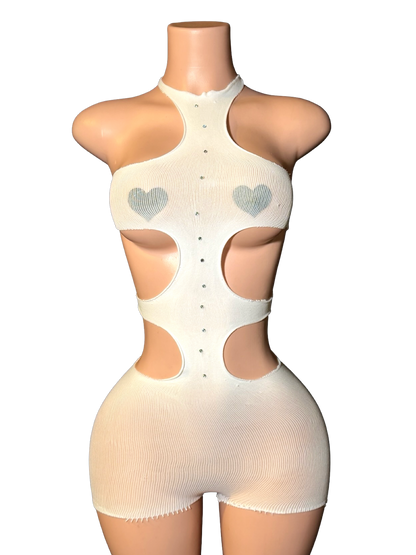 Cut Out Net - White