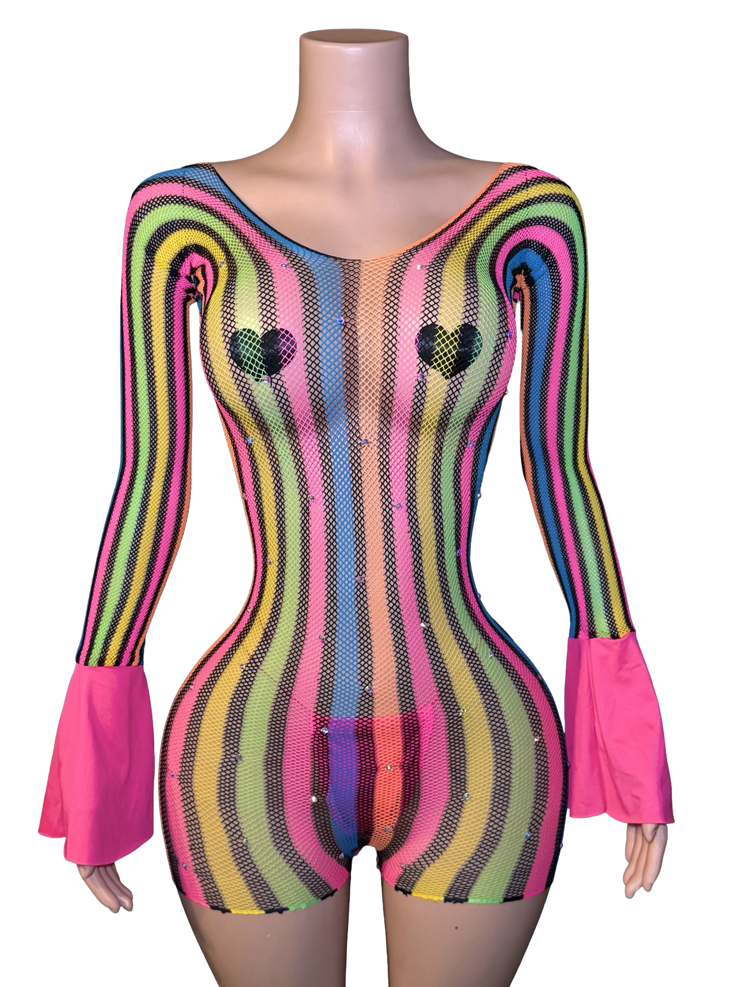 Neon Waves Romper