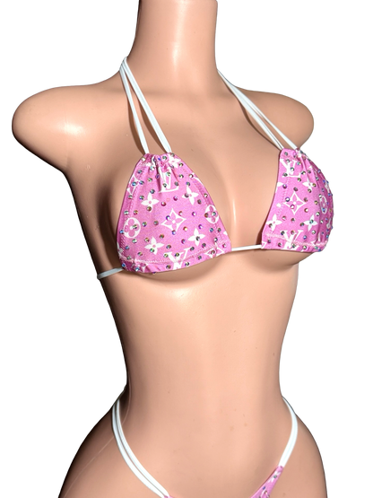 Pink LV Bikini - Thick String