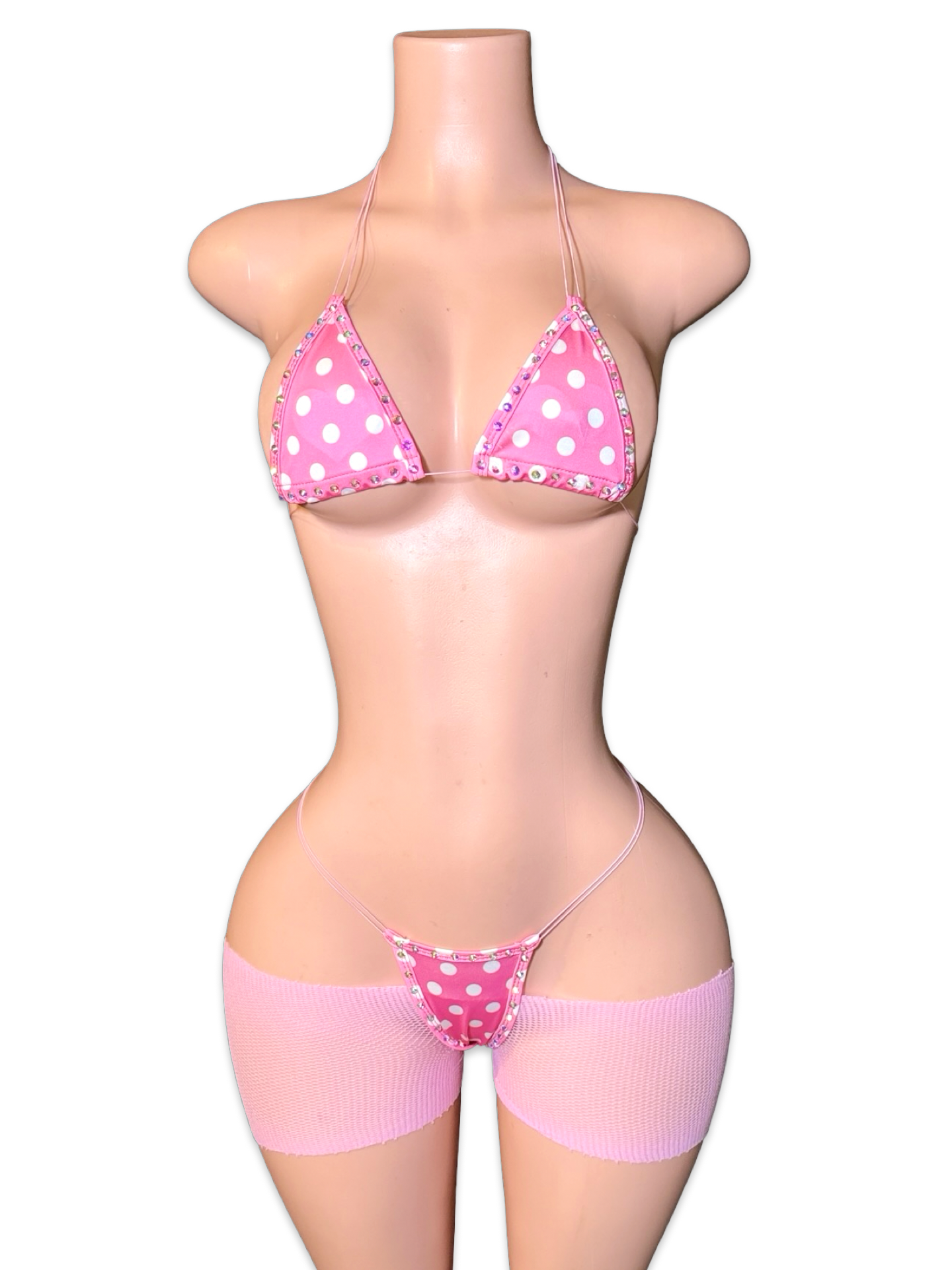 Pink Polka Dot Bikini Set
