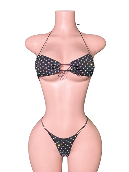 Blinged Black Bikini