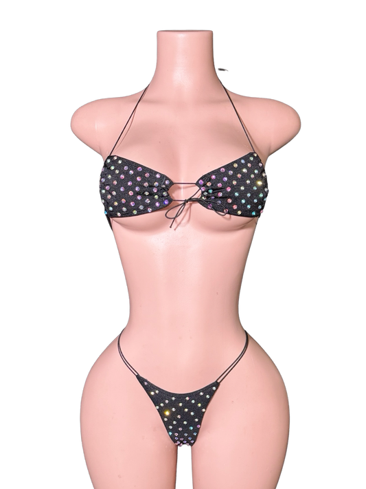 Blinged Black Bikini