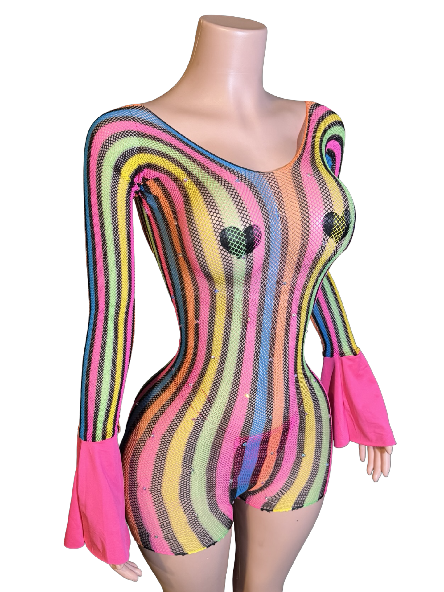 Neon Waves Romper