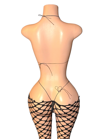 Black Web Bikini Set