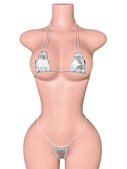 Metallic Silver Micro Kini