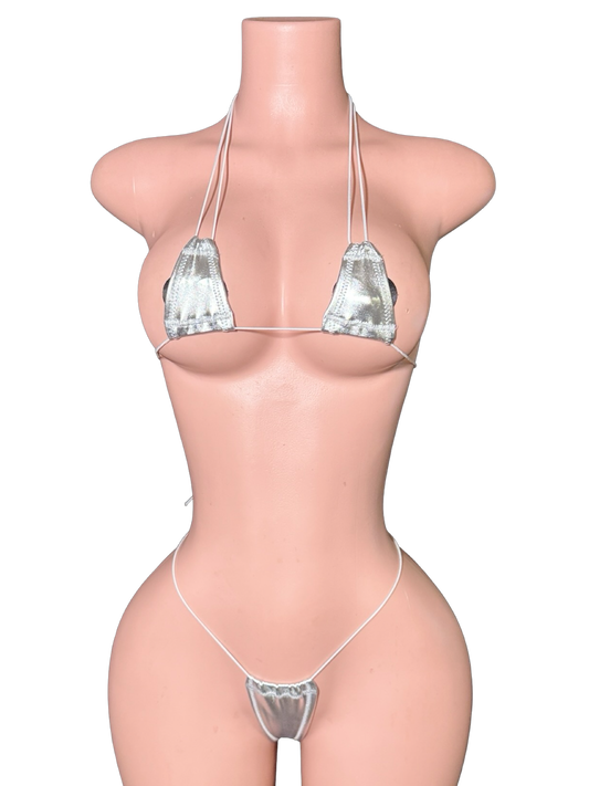 Metallic Silver Micro Kini
