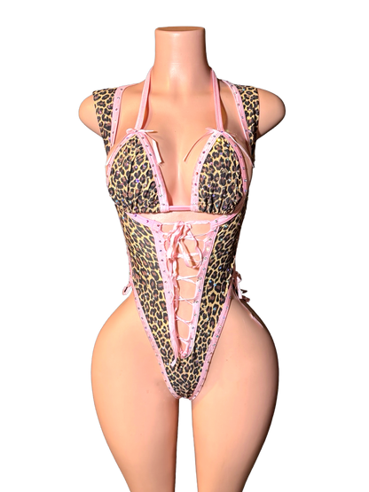 Pretty Prowl Lace-Up Set - Front view