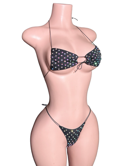 Blinged Black Bikini