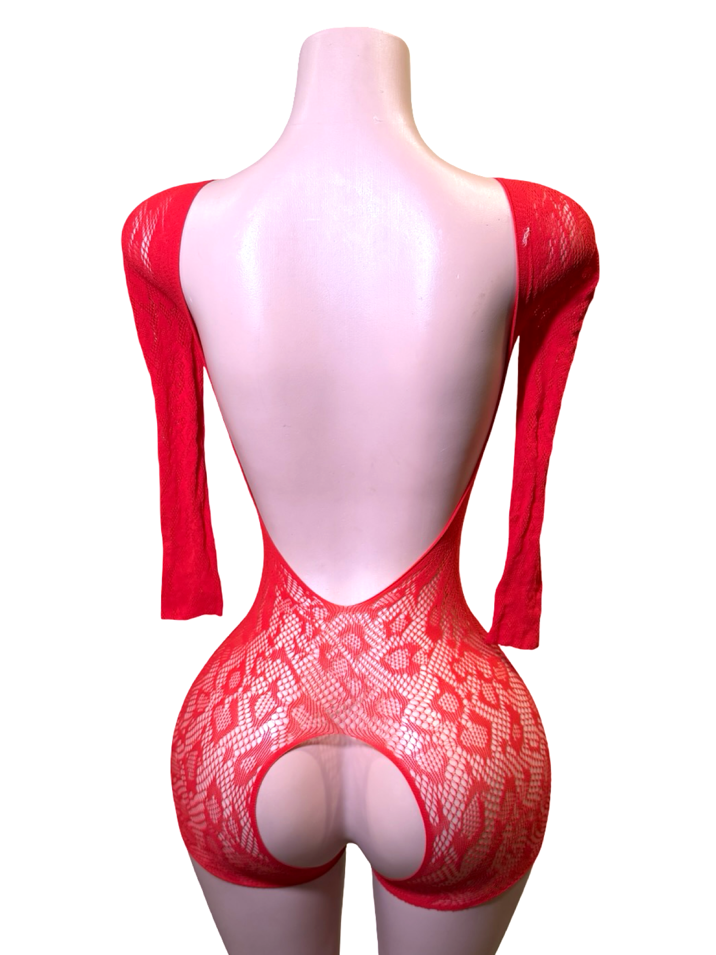 Crossfade Lace Romper - Red