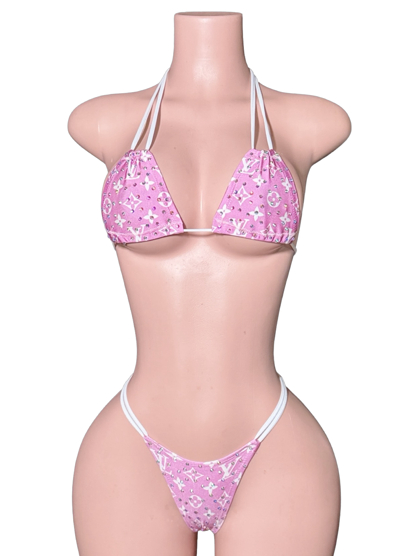 Pink LV Bikini - Thick String