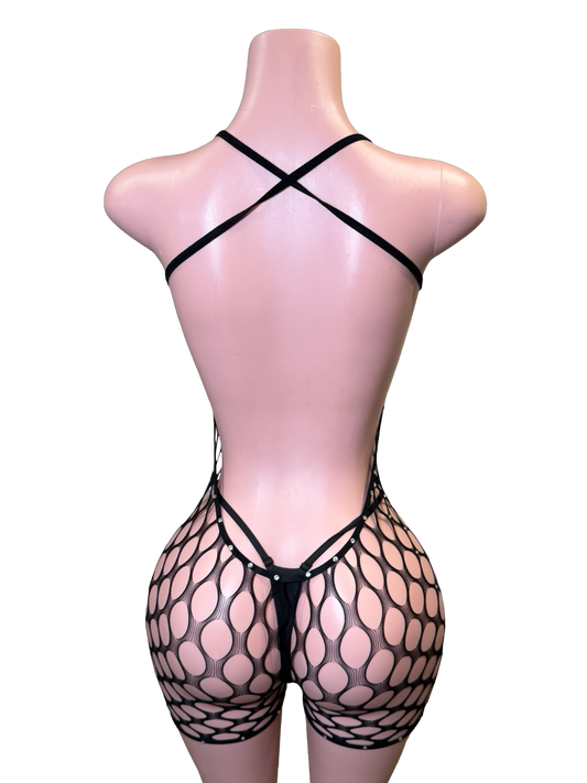 Blush Halter Romper - Black