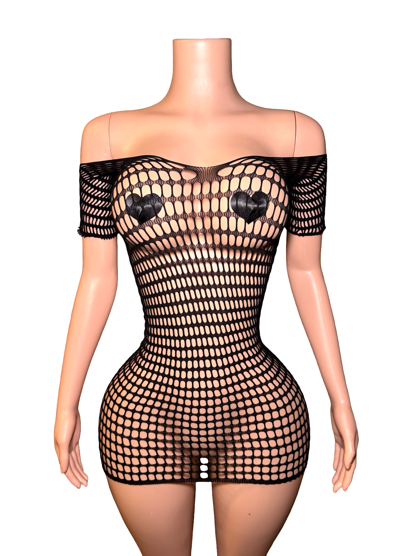 Off Shoulder Net Dress