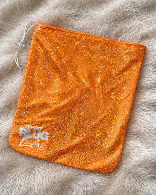 Orange and Silver Money Bag