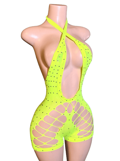 Banana Diamond Romper - That Plug Lady