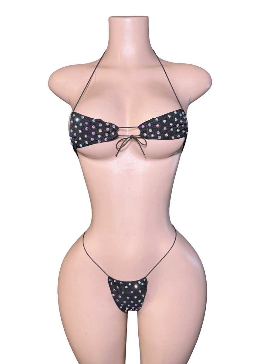 Blinged Black Micro Bikini - That Plug Lady