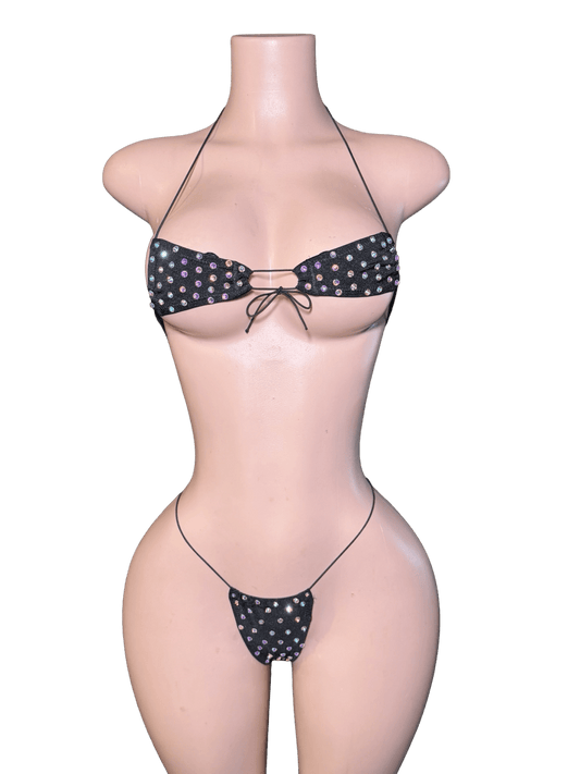 Blinged Black Micro Bikini - That Plug Lady