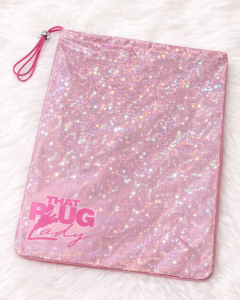 Blush Pink Sparkle Money Bag - That Plug Lady
