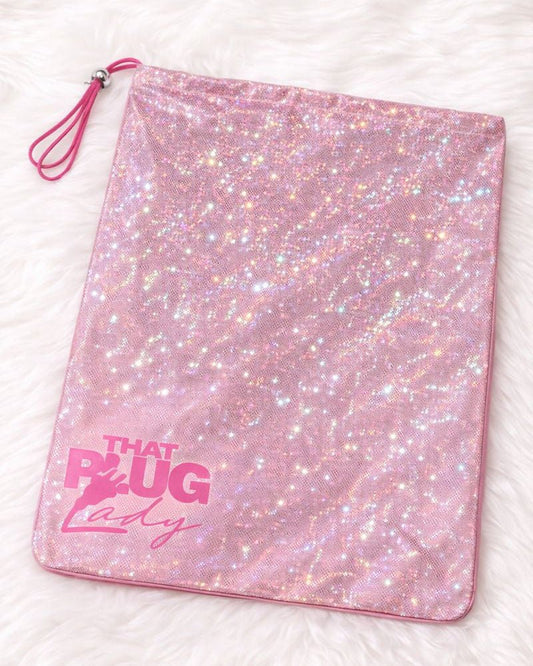 Blush Pink Sparkle Money Bag - That Plug Lady
