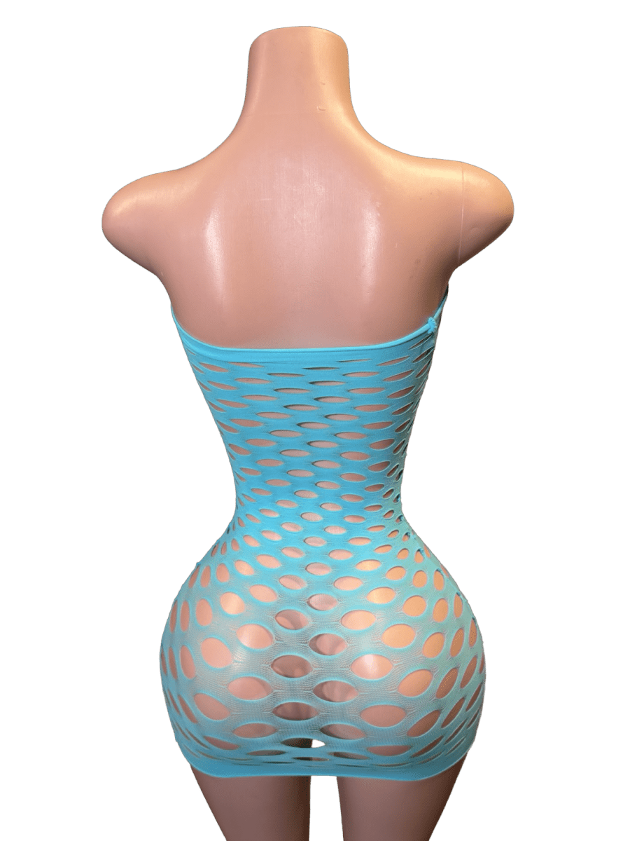 Bubble Pop Dress - Blue - That Plug Lady