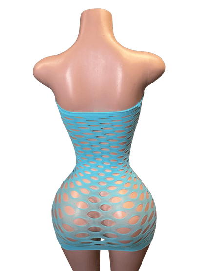 Bubble Pop Dress - Blue - That Plug Lady