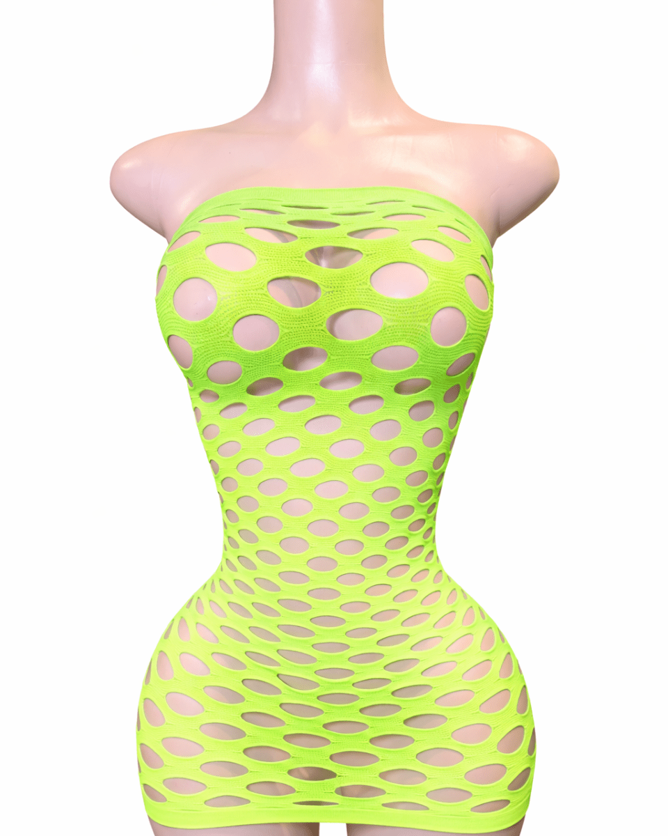 Bubble Pop Dress - Neon Green - That Plug Lady