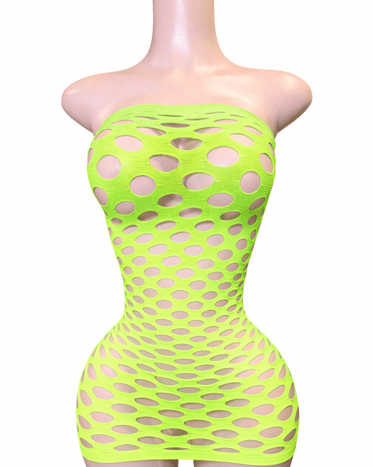 Bubble Pop Dress - Neon Green - That Plug Lady