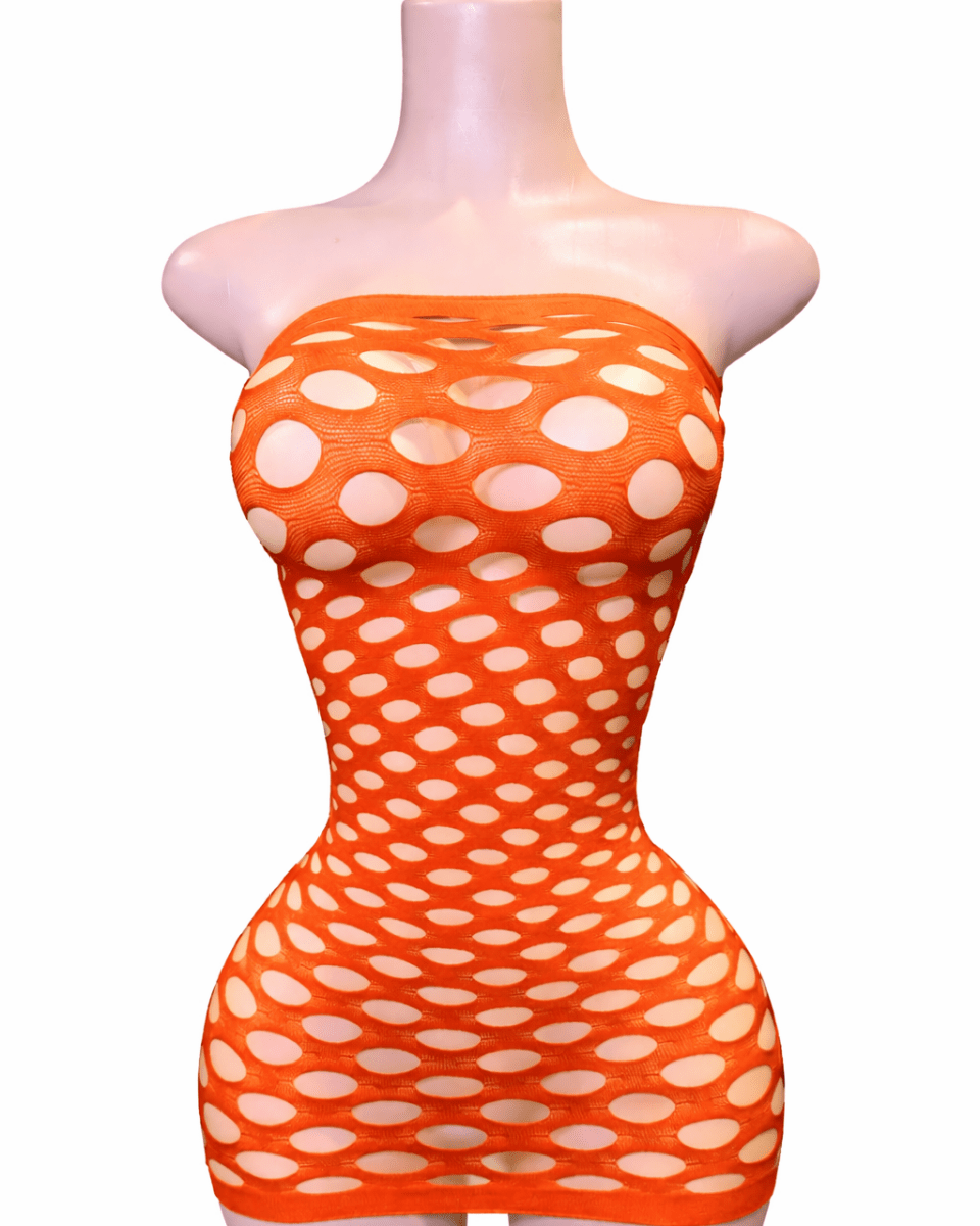 Bubble Pop Dress - Orange - That Plug Lady