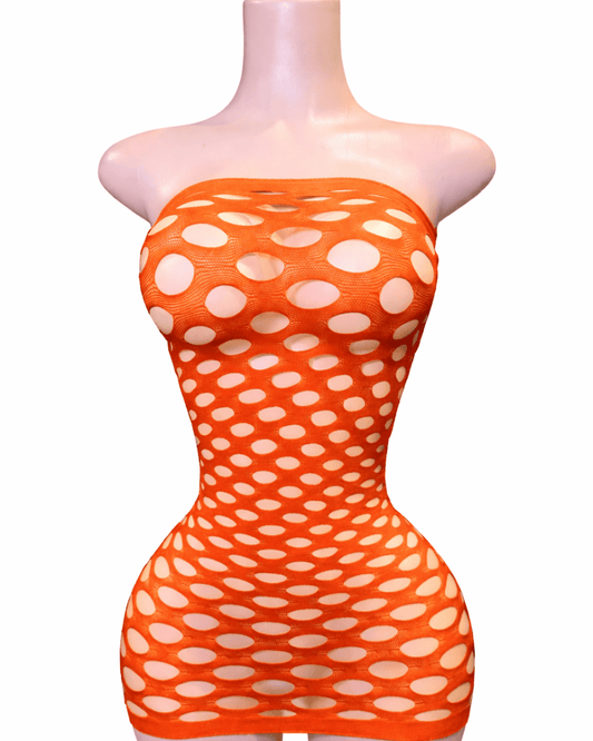 Bubble Pop Dress - Orange - That Plug Lady