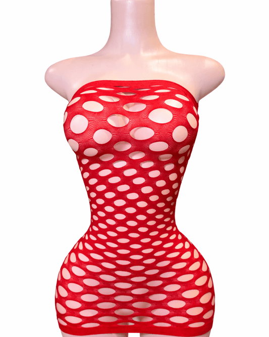 Bubble Pop Dress - Red - That Plug Lady