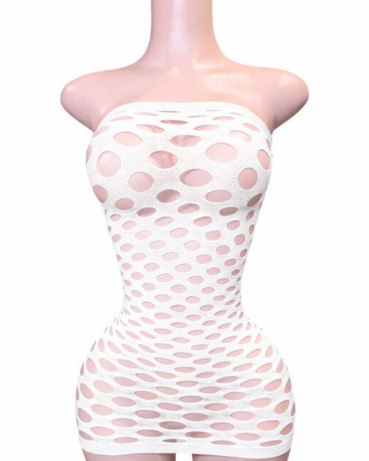 Bubble Pop Dress - White - That Plug Lady