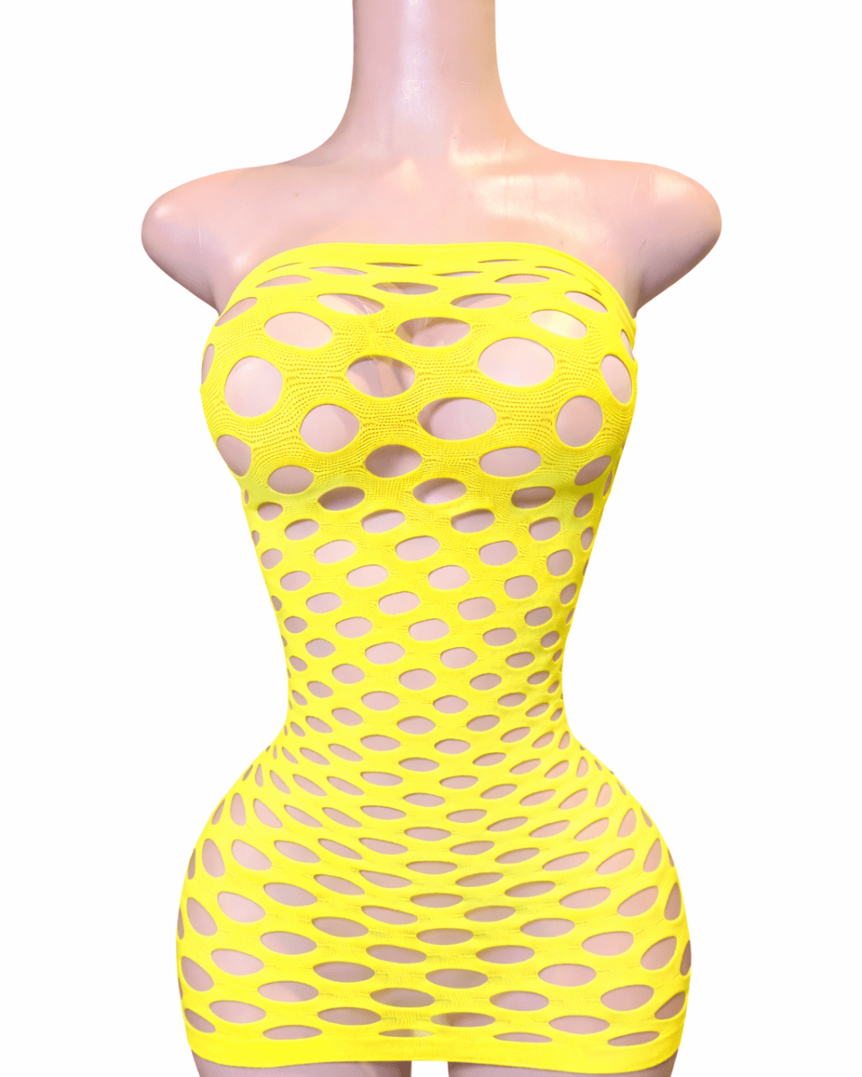 Bubble Pop Dress - Yellow - That Plug Lady