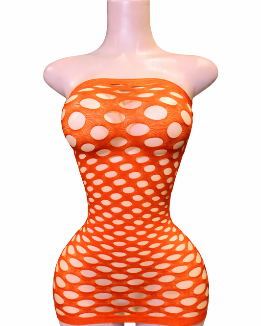 Bubble Pop Dress - Orange