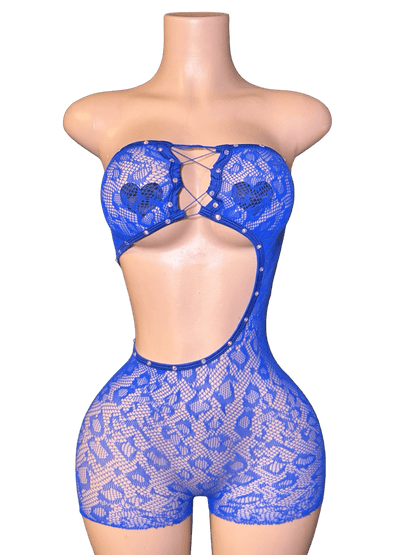 Hex Romper - Blue - That Plug Lady