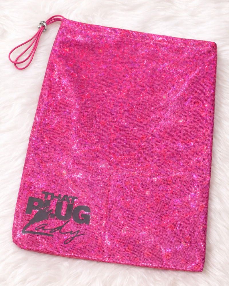 Hot Pink Glitter Money Bag - That Plug Lady