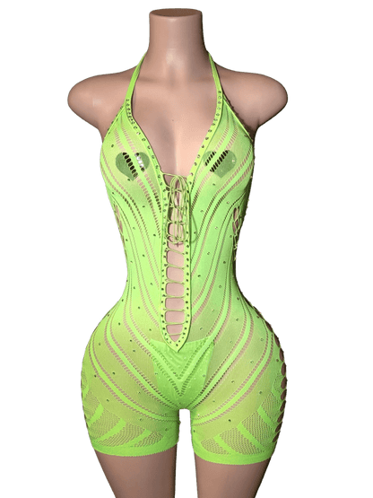 Lime Rita Romper Set - That Plug Lady