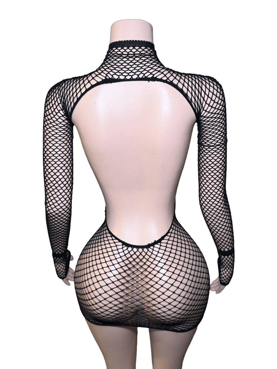 Mesh Muse Dress - Black - That Plug Lady