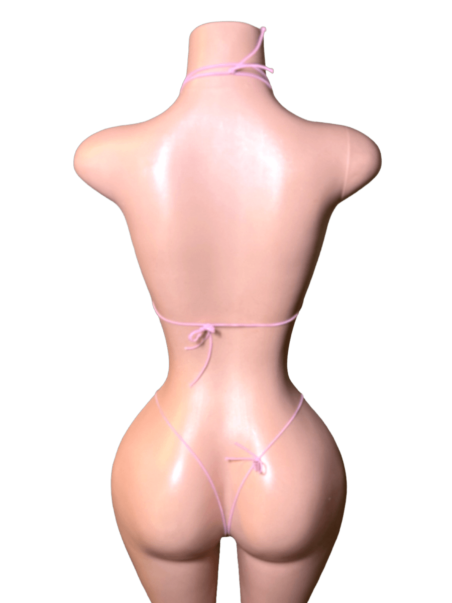 Pink Leather Micro Bikini - That Plug Lady