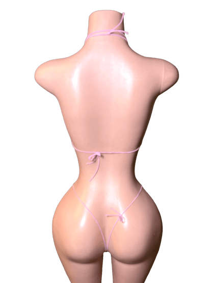 Pink Leather Micro Bikini - That Plug Lady