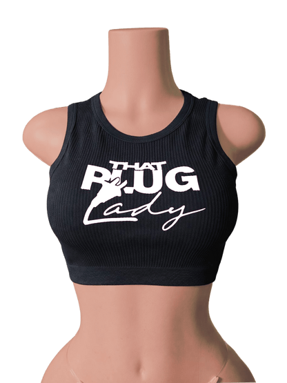 That Plug Lady Ribbed Crop Tank - That Plug Lady