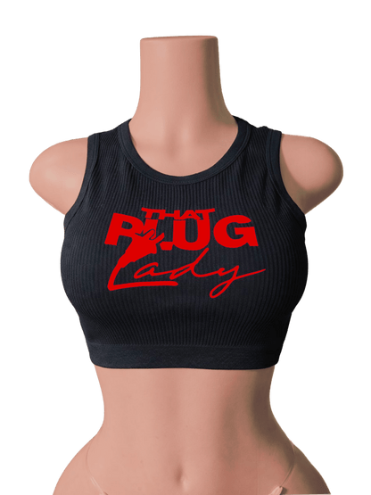 That Plug Lady Ribbed Crop Tank - That Plug Lady