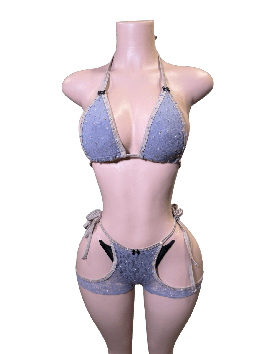 Velvet Tease Set - Beige - That Plug Lady