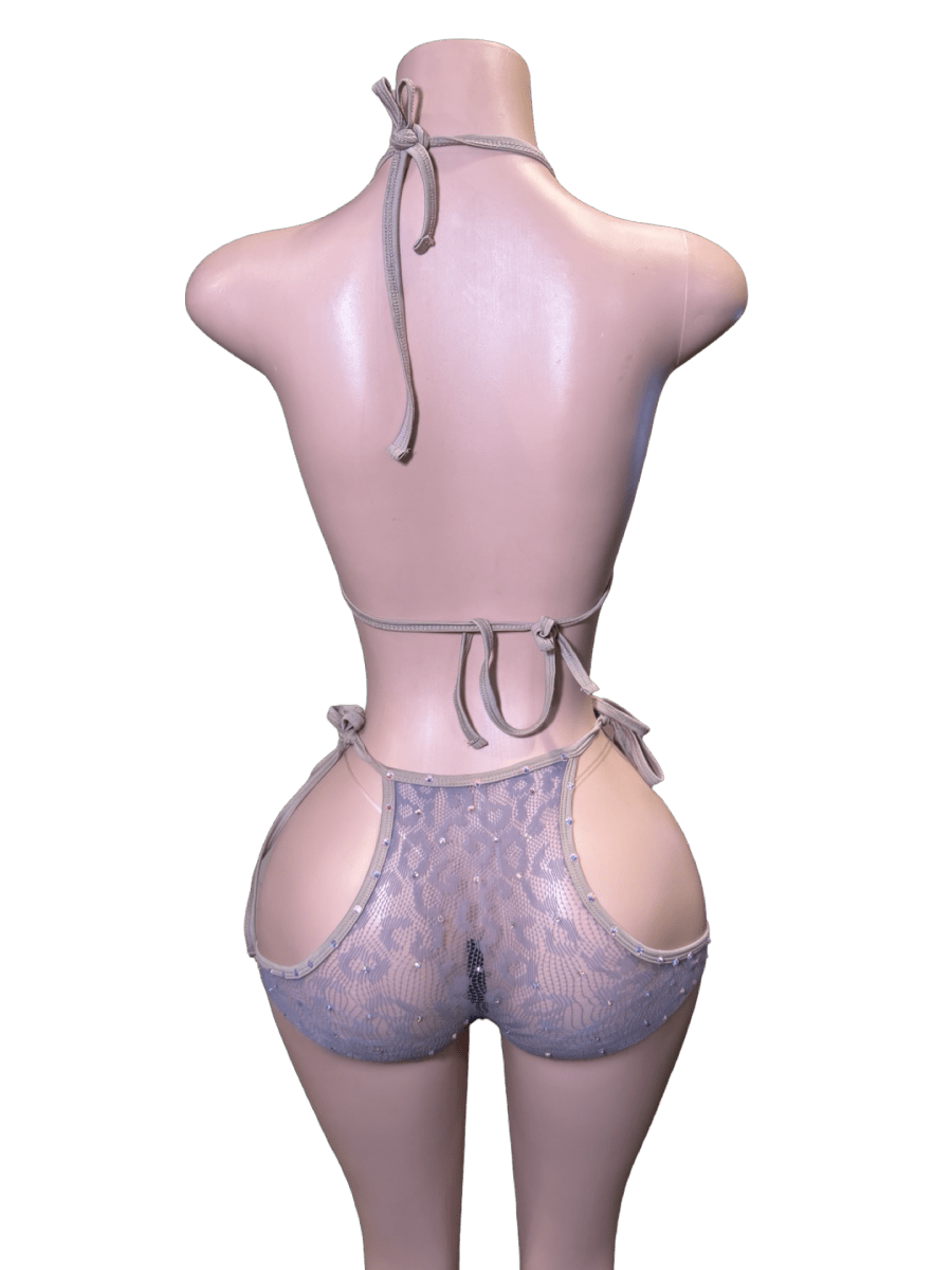 Velvet Tease Set - Beige - That Plug Lady